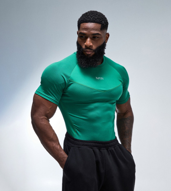 boohooMAN  T-Shirts & Vests - Green T-Shirts & Vests