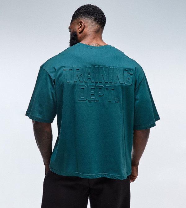 boohooMAN  T-Shirts & Vests - Teal T-Shirts & Vests
