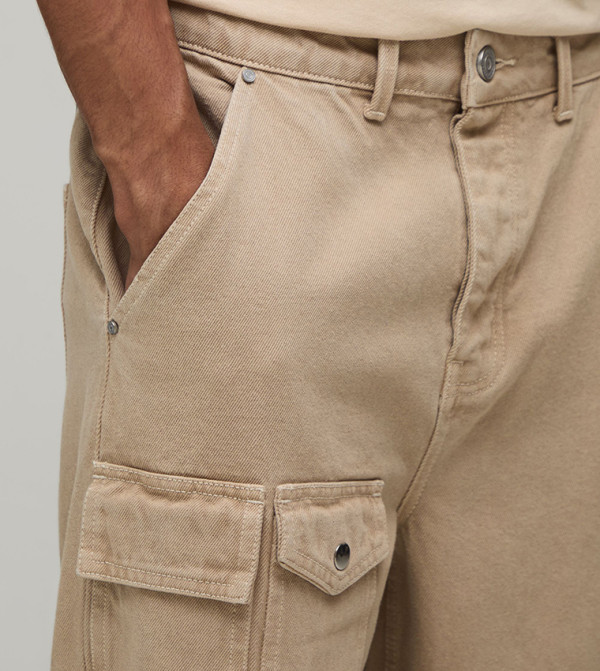 boohooMAN boohooMAN - Beige Relaxed Jeans