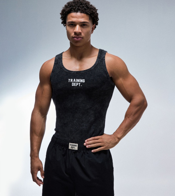 boohooMAN  T-Shirts & Vests - BLACK T-Shirts & Vests