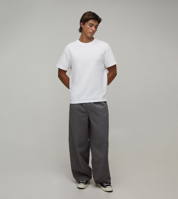 boohooMAN Casual Pants - Grey Casual Pants