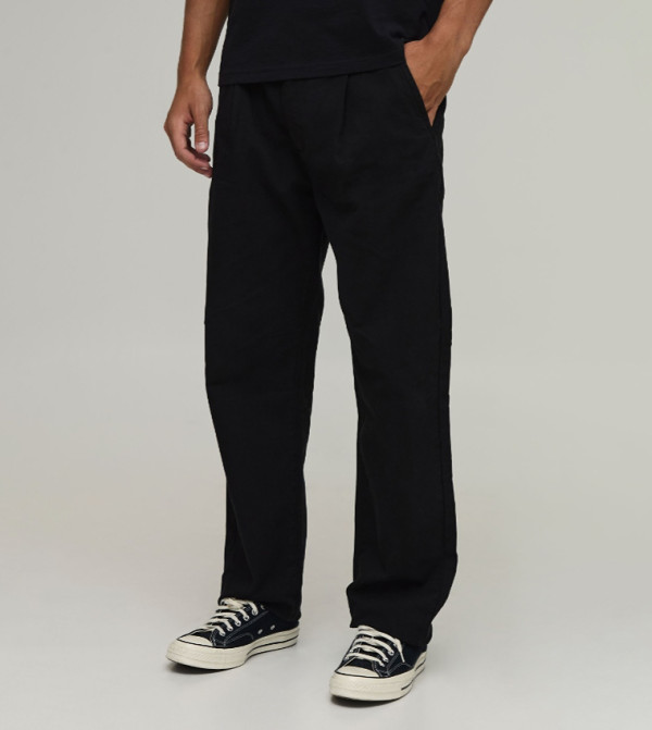 boohooMAN  Pants & Chinos - BLACK Casual Pants