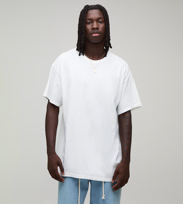 بوهو مان بوهو مان - أبيض Round Neck T-Shirts