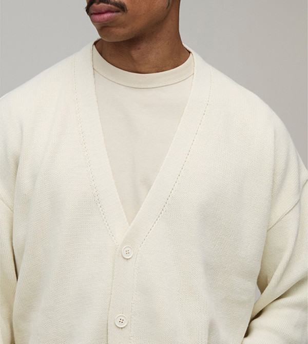 boohooMAN  Cardigans - Ecru Cardigans