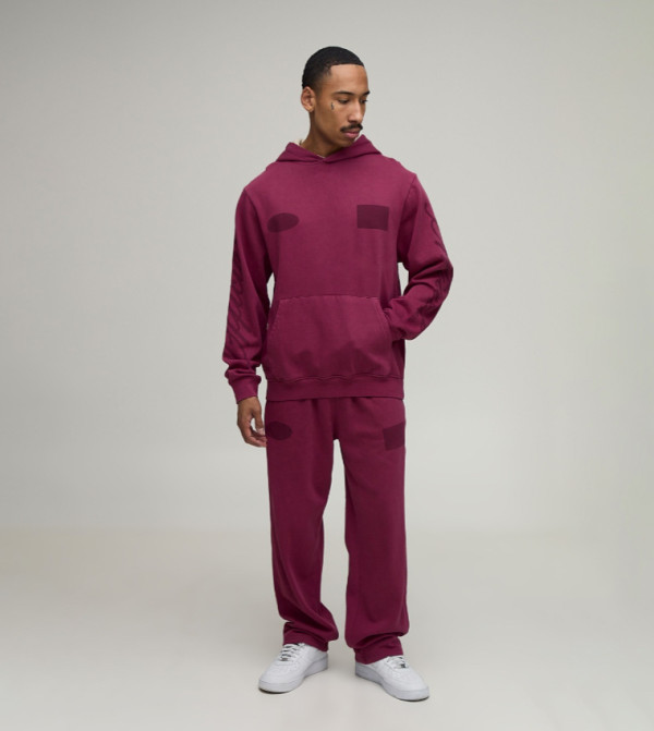 boohooMAN  Clothing Set - Burgundy Co-Ord Set