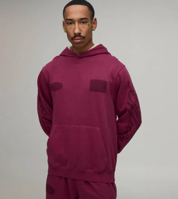 boohooMAN  Clothing Set - Burgundy Co-Ord Set