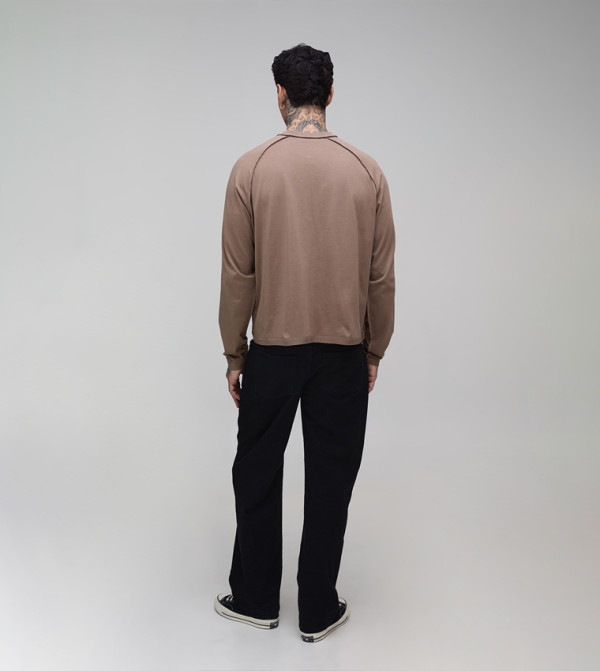 boohooMAN boohooMAN - Brown Round Neck T-Shirts