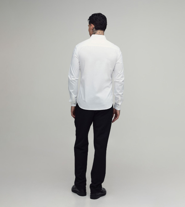 boohooMAN  Long Sleeves - White Long Sleeves