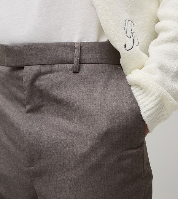 boohooMAN Casual Pants - Beige Casual Pants