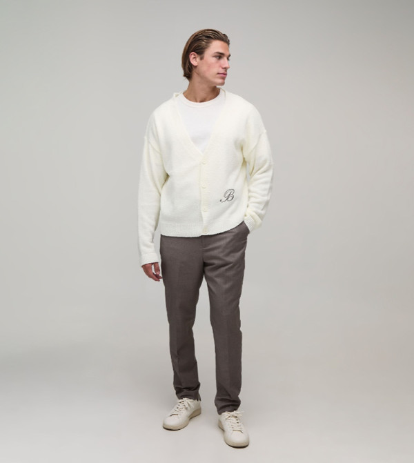 boohooMAN Casual Pants - Beige Casual Pants