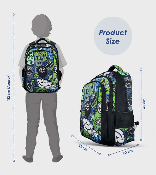 Nova Kids - Black Trolley Backpack Set