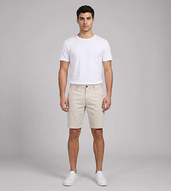 CAMICISSIMA Chino Shorts - Beige Chino Shorts