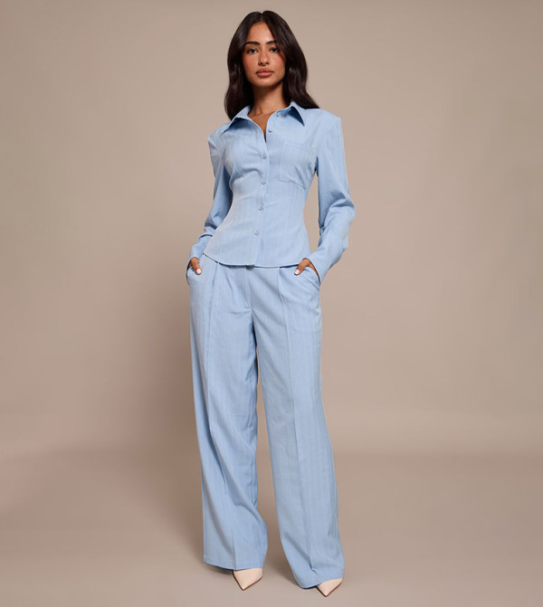 PrettyLittleThing  Shirts - Blue Shirts