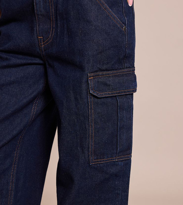 بريتي ليتل ثينغ  ساق واسعة - نيلي  Wide Leg Jeans
