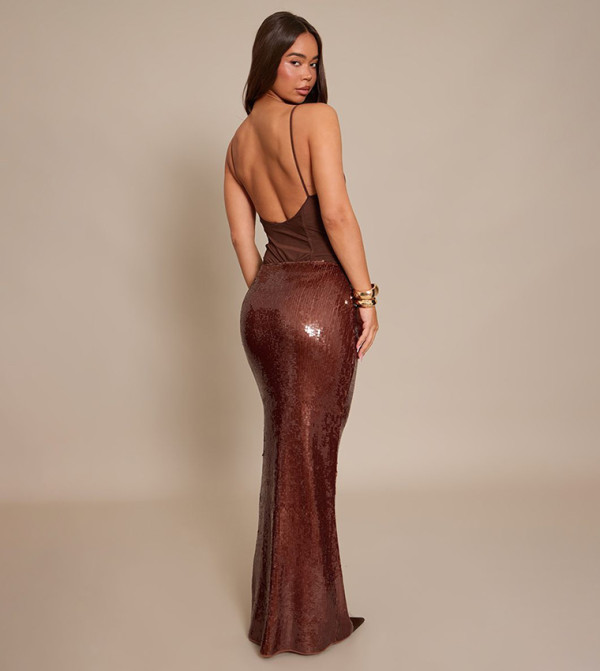 PrettyLittleThing  Maxi Skirts - Brown Maxi Skirts