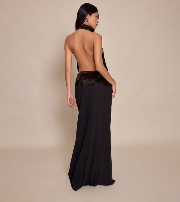 PrettyLittleThing  modest-dressing - BLACK Maxi Dresses