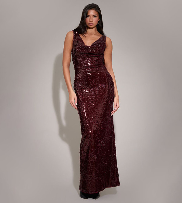 بريتي ليتل ثينغ بريتي ليتل ثينغ - خمري  Maxi Dresses