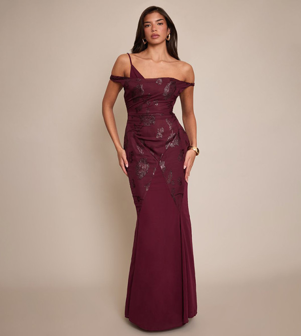 بريتي ليتل ثينغ بريتي ليتل ثينغ - خمري  Maxi Dresses
