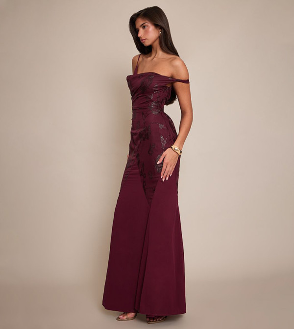 بريتي ليتل ثينغ بريتي ليتل ثينغ - خمري  Maxi Dresses