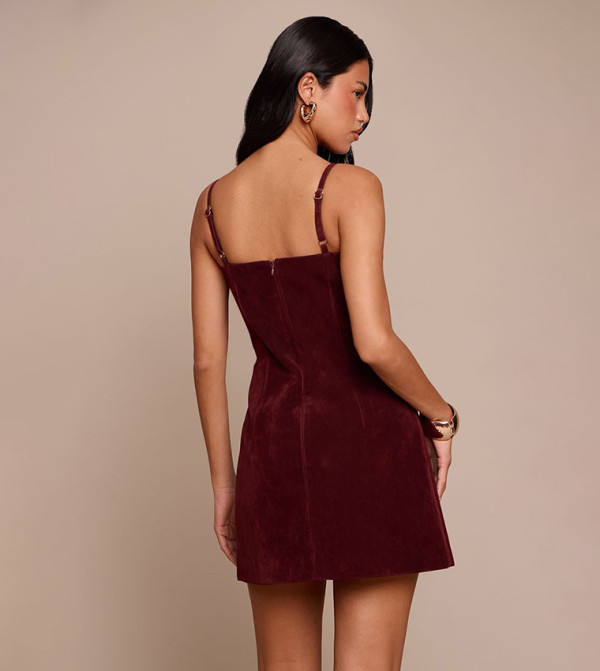 PrettyLittleThing Mini Dresses - Maroon Mini Dresses