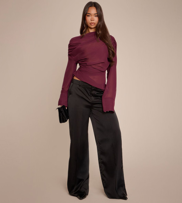 بريتي ليتل ثينغ بريتي ليتل ثينغ - خمري  Casual Tops