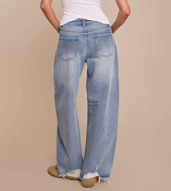 بريتي ليتل ثينغ  ساق واسعة - أزرق Wide Leg Jeans