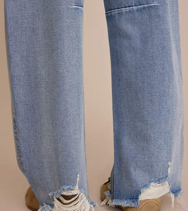 بريتي ليتل ثينغ  ساق واسعة - أزرق Wide Leg Jeans