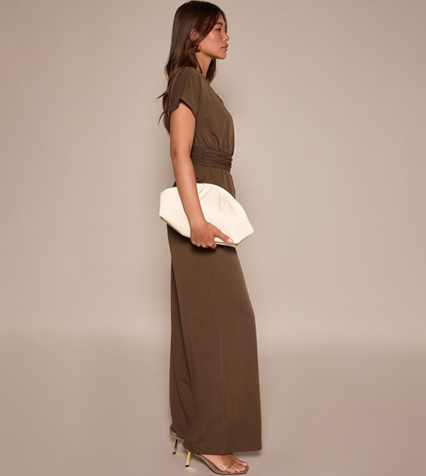 PrettyLittleThing  peplum-play - Brown Jumpsuits