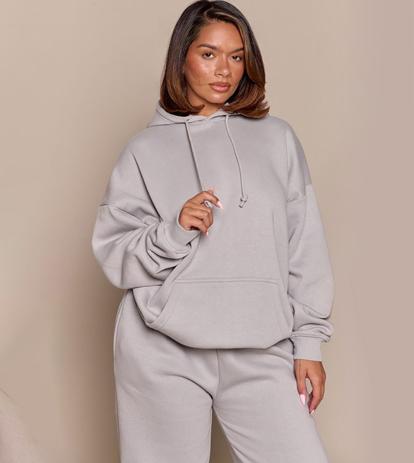 PrettyLittleThing  Hoodies & Sweatshirts - Grey Hoodies