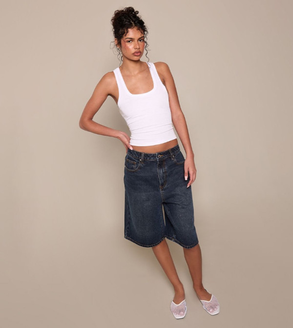 PrettyLittleThing  Shorts - Blue Denim shorts