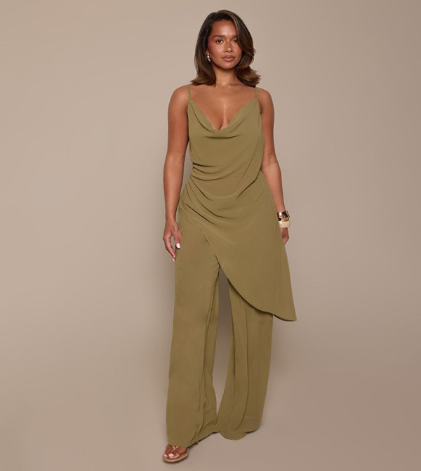 PrettyLittleThing  Casual Pants - Green Casual Pants
