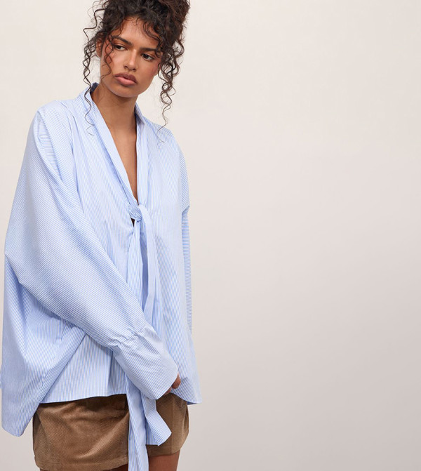 PrettyLittleThing  Shirts - Blue Shirts