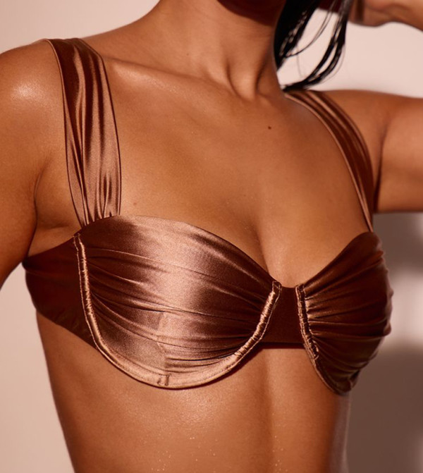 PrettyLittleThing  Bikini Tops - Bronze Bikini Tops