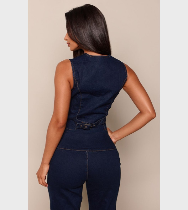 PrettyLittleThing PrettyLittleThing - Blue Cropped Tops