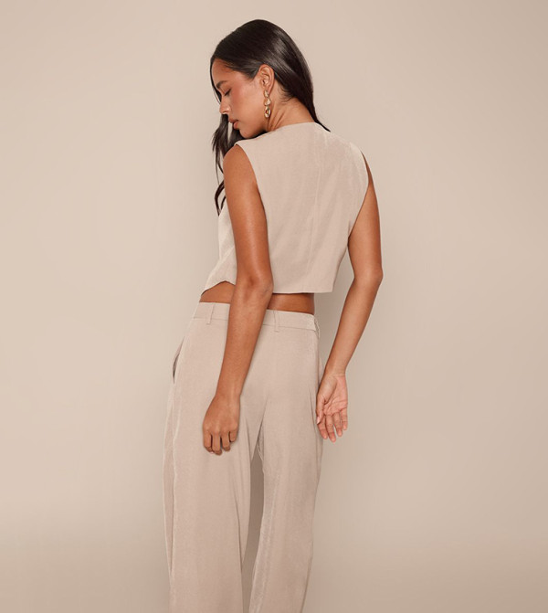 PrettyLittleThing  Tops - Khaki Sleeveless Tops