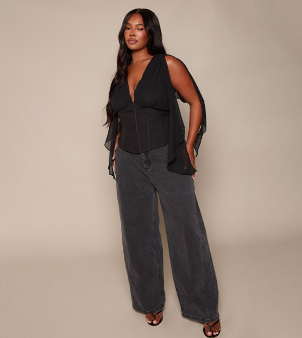 PrettyLittleThing Tops - BLACK Tops