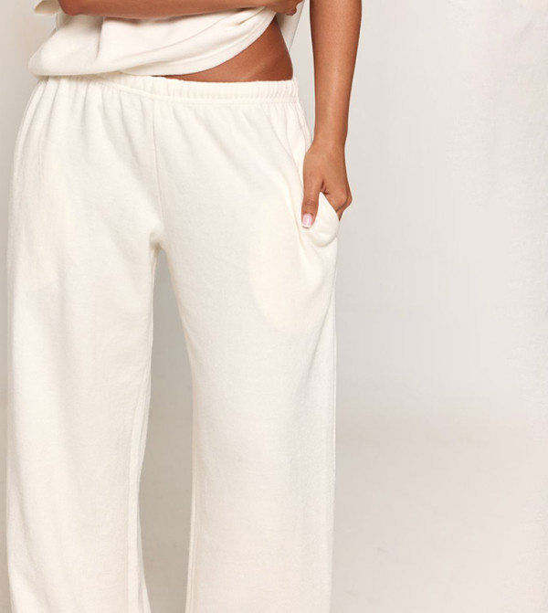 بريتي ليتل ثينغ  بناطيل رياضية - كريمي  Sweatpants