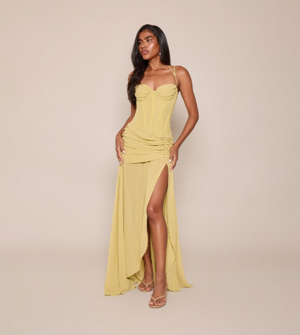 PrettyLittleThing Dresses - Khaki Maxi Dresses