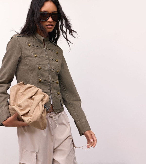 PrettyLittleThing  Casual Jackets - Khaki Casual Jackets