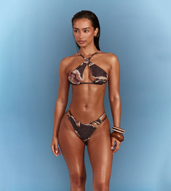 PrettyLittleThing  Bikini Tops - Brown Bikini Tops