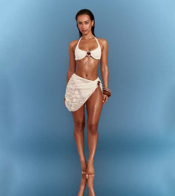 بريتي ليتل ثينغ  ملابس سباحة - كريمي  Beachwear & Accessories
