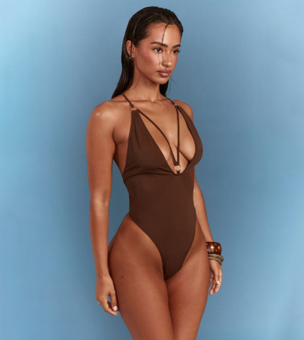 PrettyLittleThing  Swimsuit - Brown Swimsuit