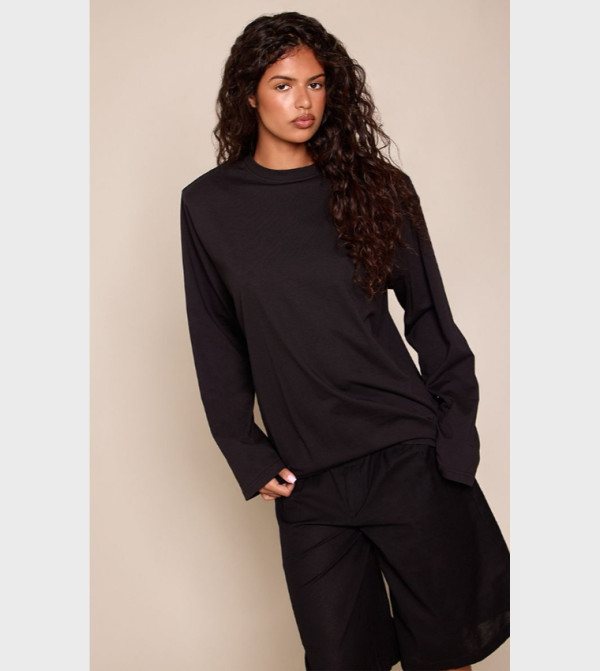 PrettyLittleThing PrettyLittleThing - BLACK Long Sleeve T-Shirts