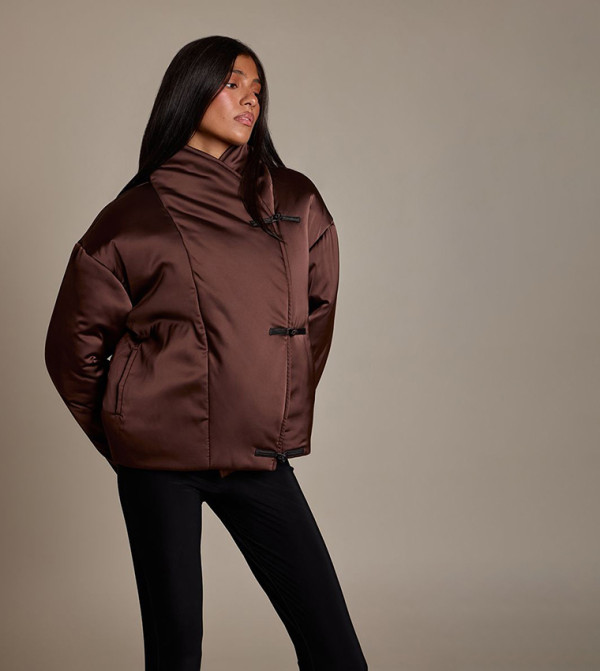 PrettyLittleThing Puffer & Quilted Jackets - Brown Puffer & Quilted Jackets