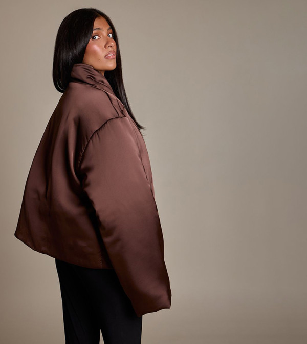 PrettyLittleThing Puffer & Quilted Jackets - Brown Puffer & Quilted Jackets
