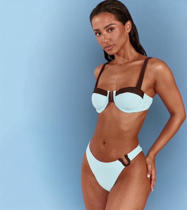 PrettyLittleThing Bikini Bottoms - Blue Bikini Bottoms