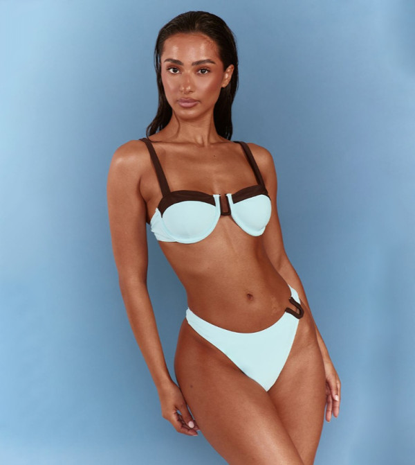 PrettyLittleThing Bikini Bottoms - Blue Bikini Bottoms