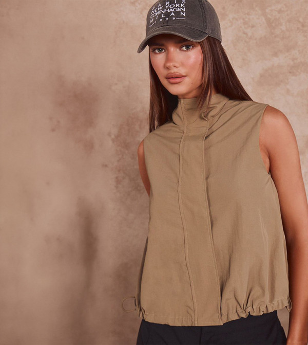 بريتي ليتل ثينغ بريتي ليتل ثينغ - كاكي Sleeveless Tops