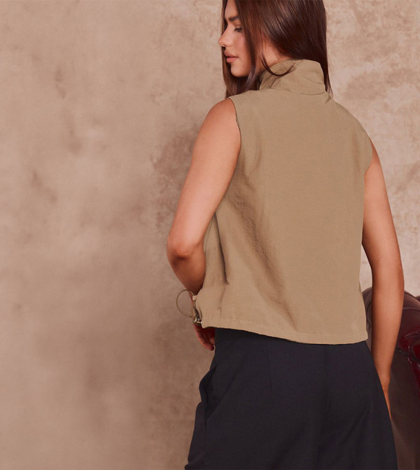 بريتي ليتل ثينغ بريتي ليتل ثينغ - كاكي Sleeveless Tops