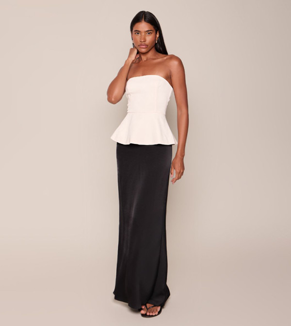 بريتي ليتل ثينغ  peplum-play - متعدد Maxi Dresses